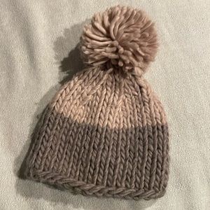Large knit beanie with Pom Pom